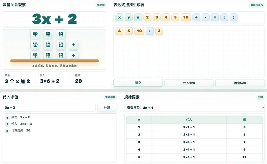 字母表达式变量实验室 工具预览图