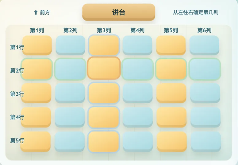 教室座位排布与数对工具 工具预览图
