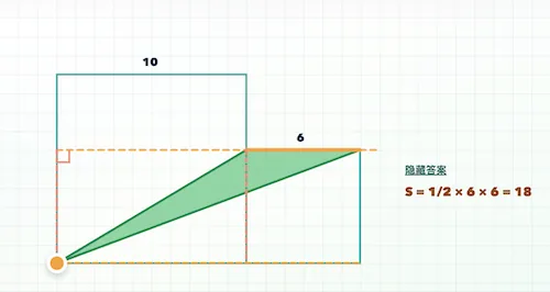 计算阴影三角形的面积-拉窗帘模型 工具预览图