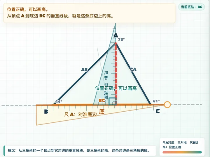 三角形的高互动演示器 工具预览图